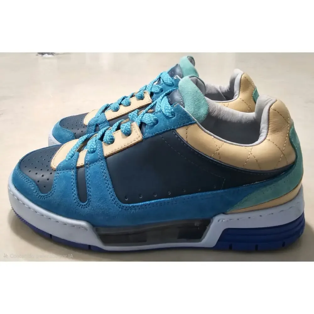 Sia Collective Vulture Sneakers Men's Size 5 Blue Teal Tan Used